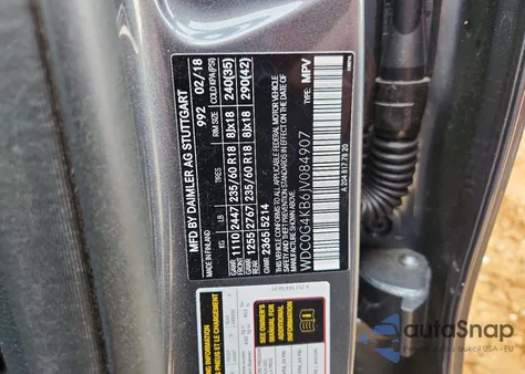 2018 Mercedes-Benz Glc 300 4Matic z USA, uszkodzony, nr VIN WDC0G4KB6JV084907